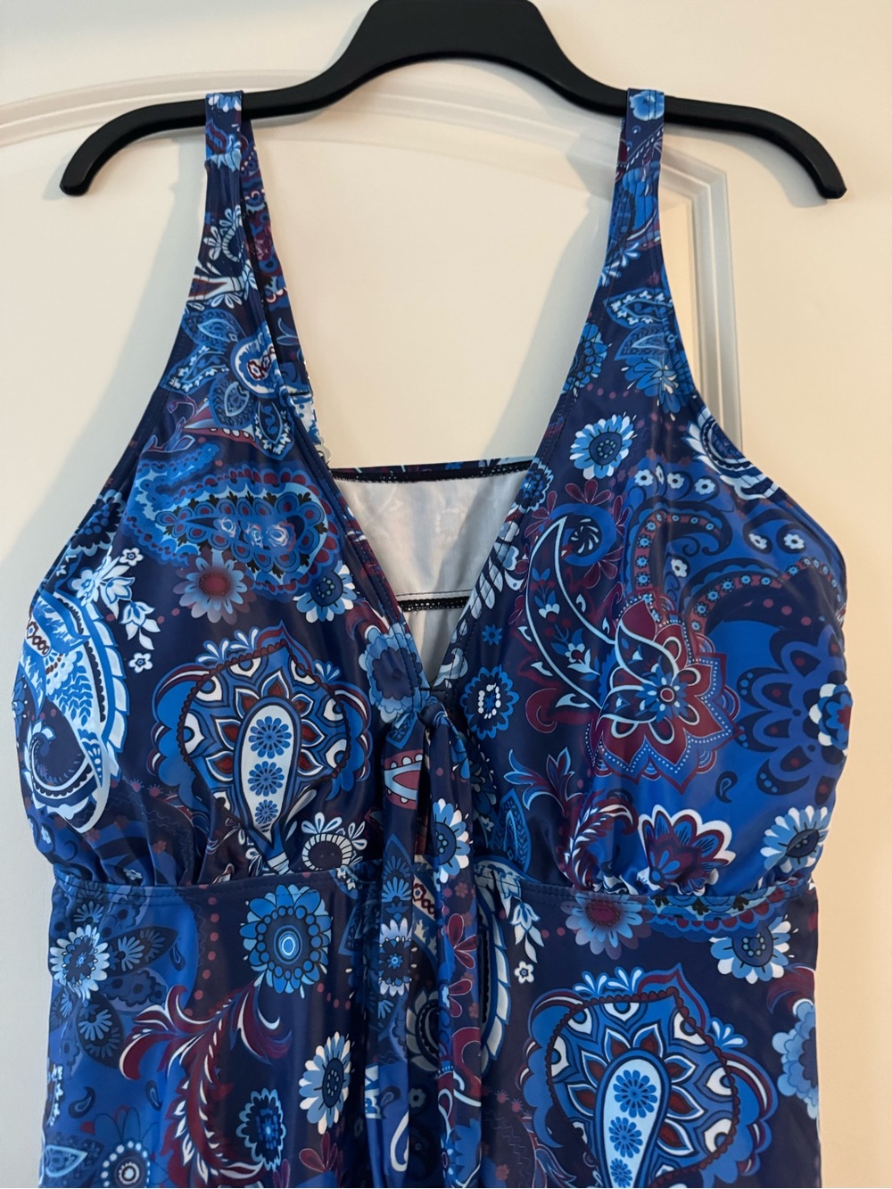 croft & barrow Blue Paisley Kids One-Piece Swim Dress - Picture 2 of 7